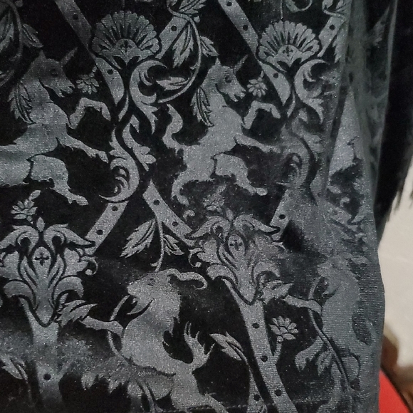 Killstar Mythic Mind Velvet Fringe Kimono In Black Festival Ready Unicorns Sz XL - Picture 10 of 15